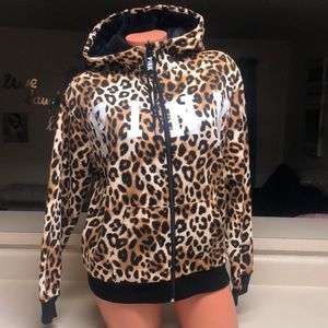 Vs PINK leopard hoodie